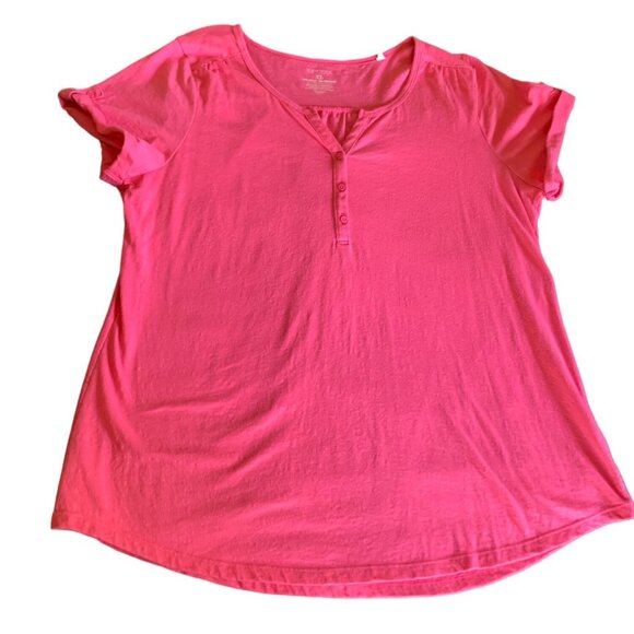 Sonoma Life Style Womens Pink T-Shirt Size XLarge Cotton Blend - Picture 1 of 6